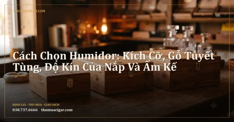 Ba chiếc humidor gỗ tuyết tùng với các kích cỡ khác nhau